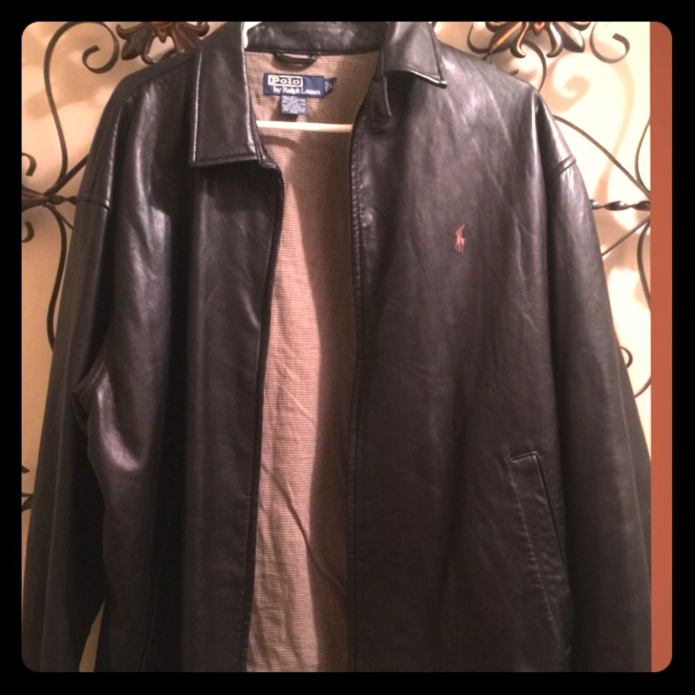 🕋🏇🏿 POLO LEATHER BOMBER JACKET 🏇🏿🕋